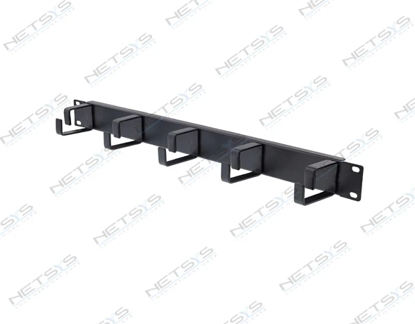 1U Horizontal Metal Cable Management with Rings