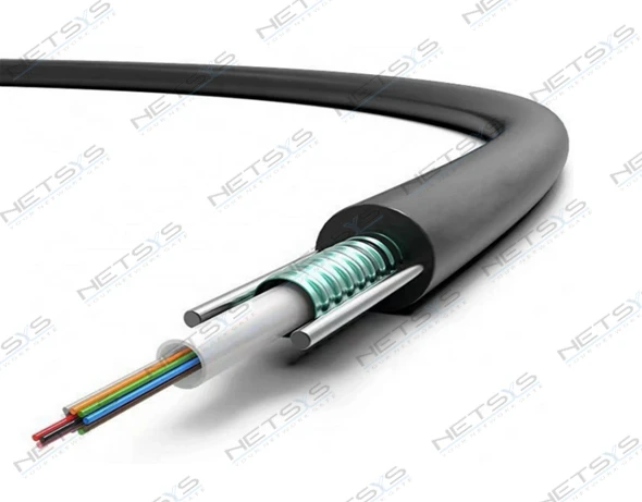 Outdoor Fiber Optic Cable, Steel Armored 4 Core SM 9/125 GYXTW