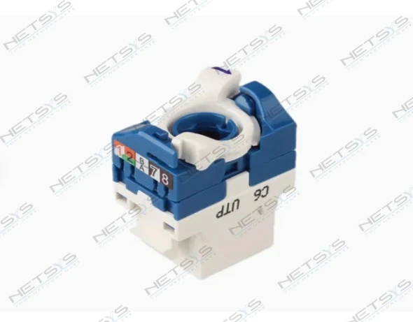 Keystone Jack Cat.6A 180° Shielded Toolless