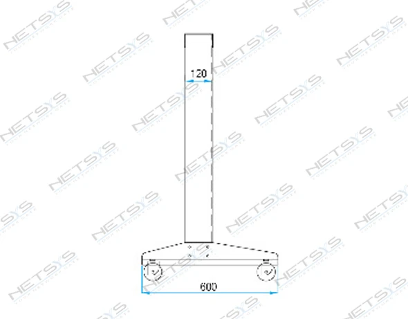 Single Open Rack 32U 60X12cm