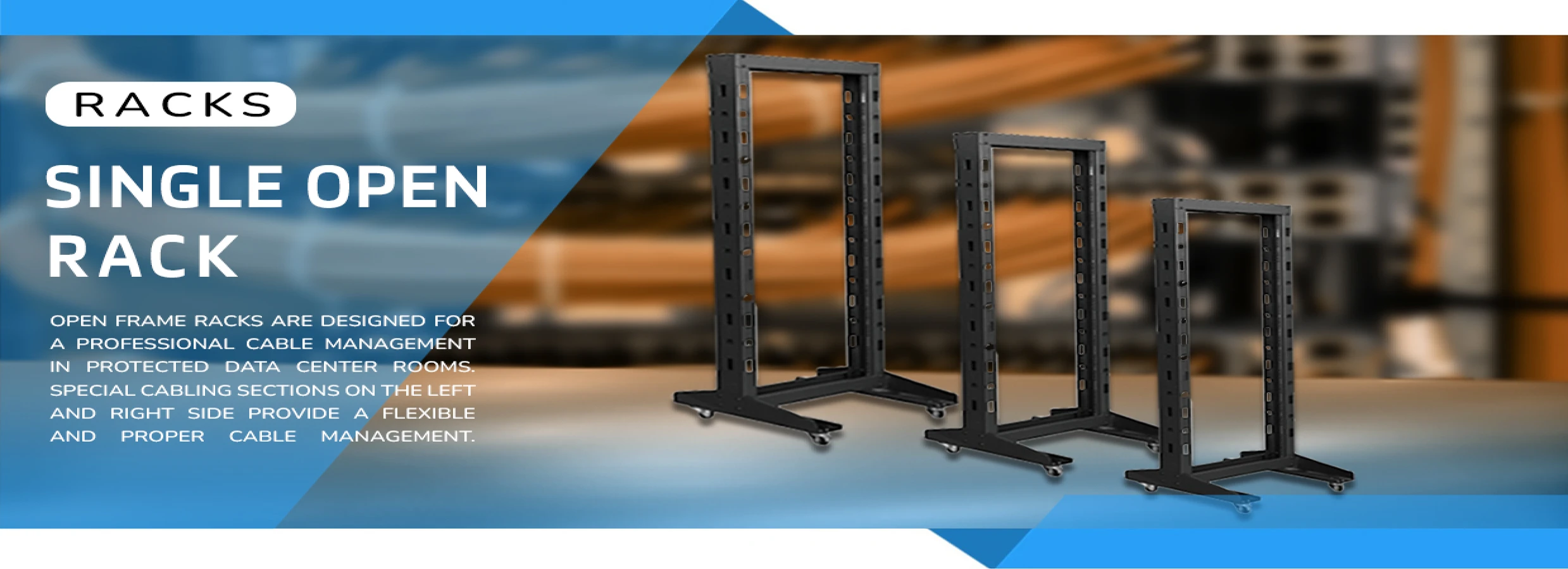 Single Open Rack 37U 60X12cm