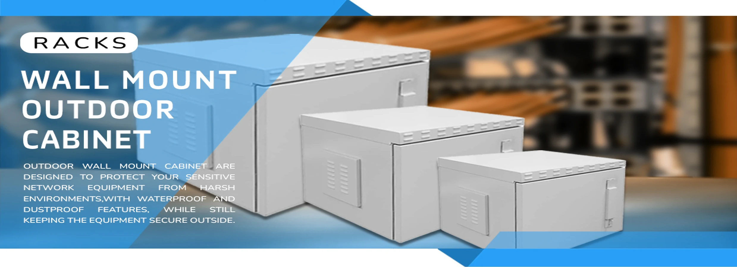 Wall Mount Outdoor Cabinet 15U 60X60cm